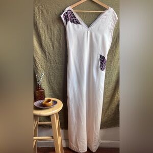 Vintage Christian Dior Cream Silky Lace-Trim V-Neck Camisole